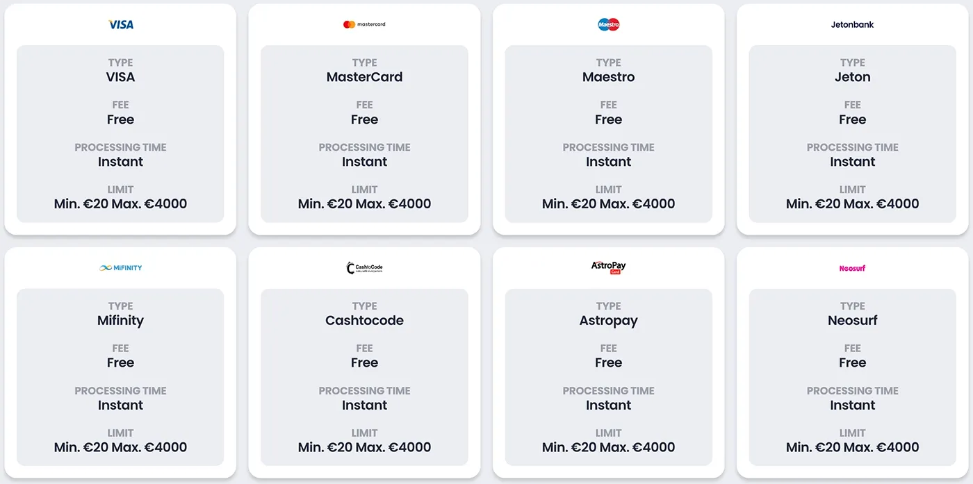 CrocoSlots deposit methods